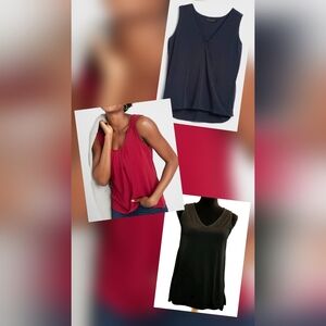 Bundle of Three Banana Republic Drapey Tanks, Size XS